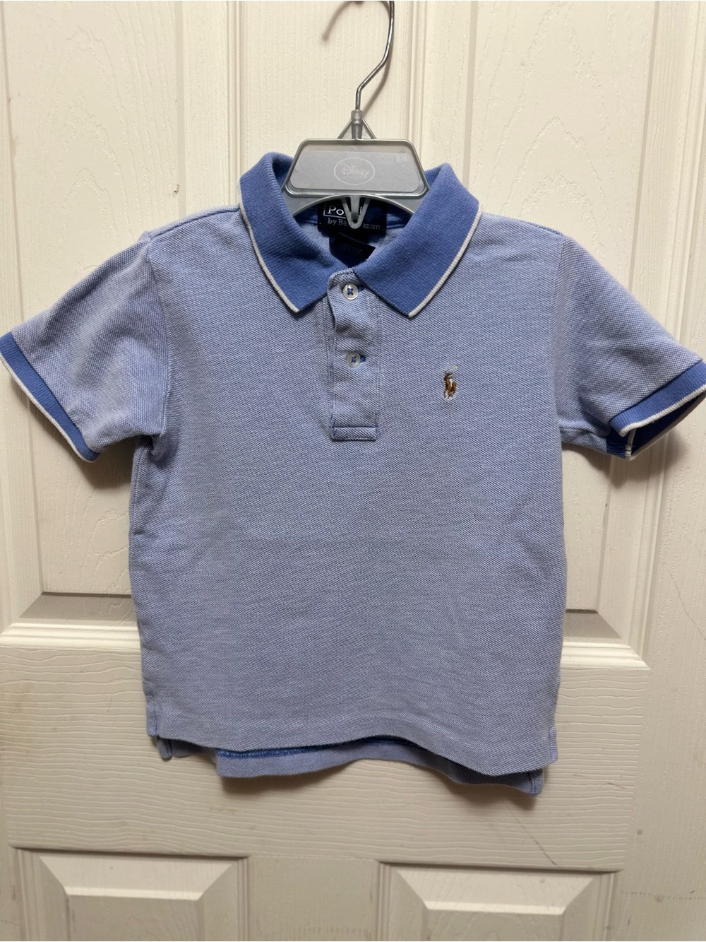 Polo by Ralph Lauren Blue Polo with Navy Trim and White Piping 2/2T #304